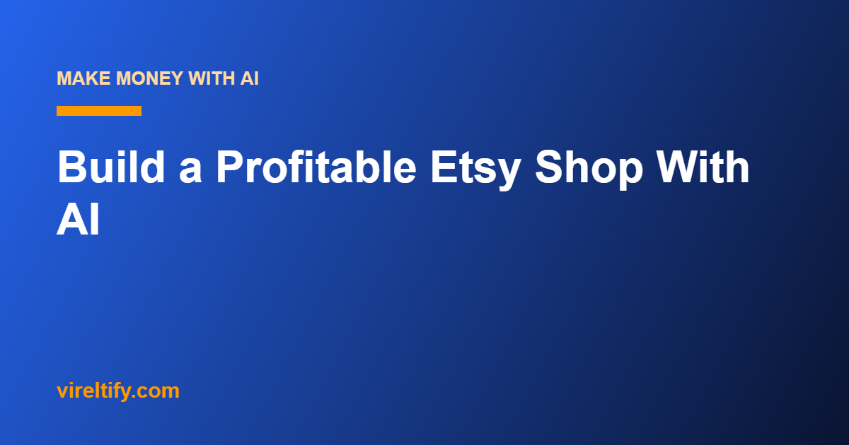 Build a Profitable Etsy Shop With AI