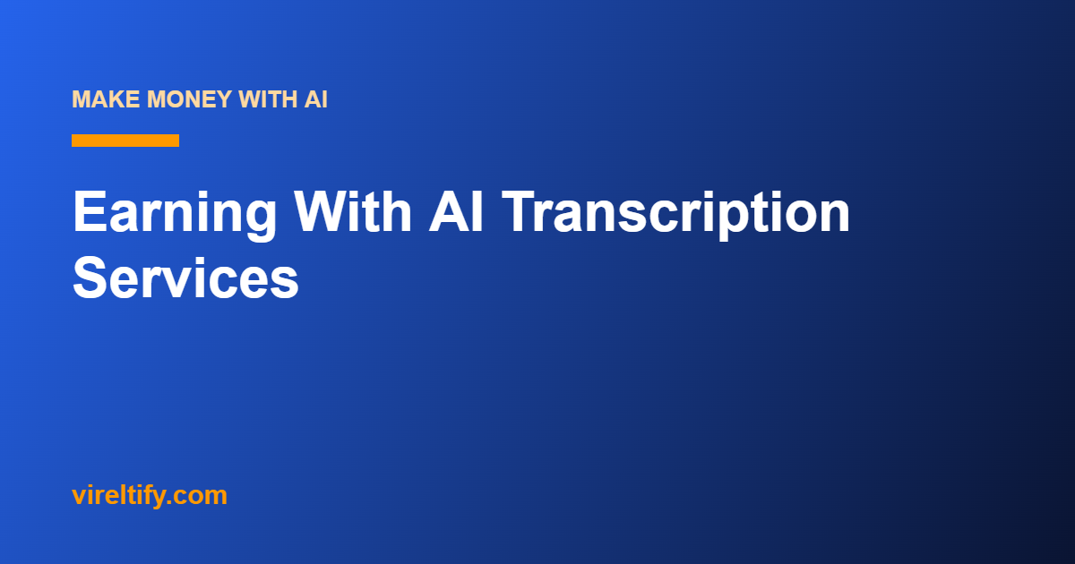 Earning With AI Transcription Services