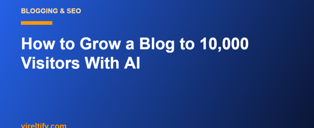 How to Grow a Blog to 10,000 Visitors With AI