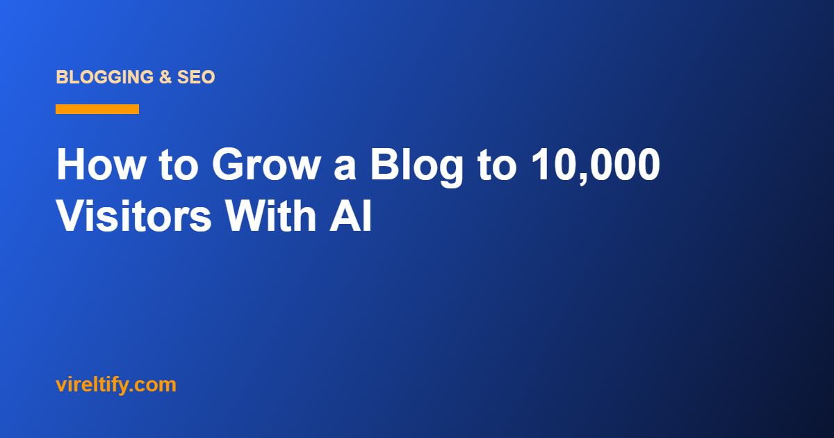 How to Grow a Blog to 10,000 Visitors With AI