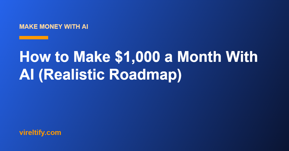 How to Make $1,000 a Month With AI (Realistic Roadmap)