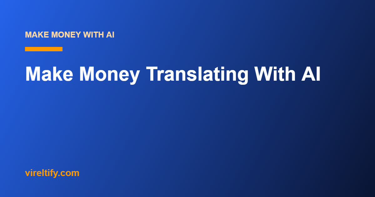 Make Money Translating With AI
